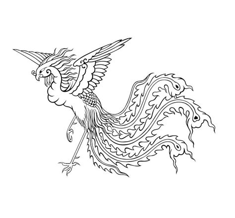 Phoenix Bird Coloring Pages Coloring Cool