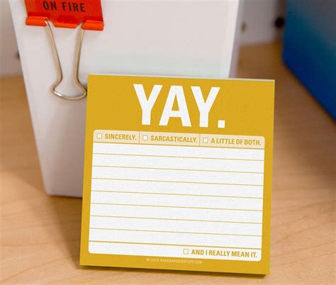 Yay Sticky Notes Funny Post It Notes Cute Sticky Notes Funny Office