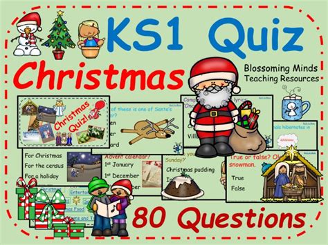 Ks1 End Of Term Christmas Quiz 80 Questions Teaching Resources
