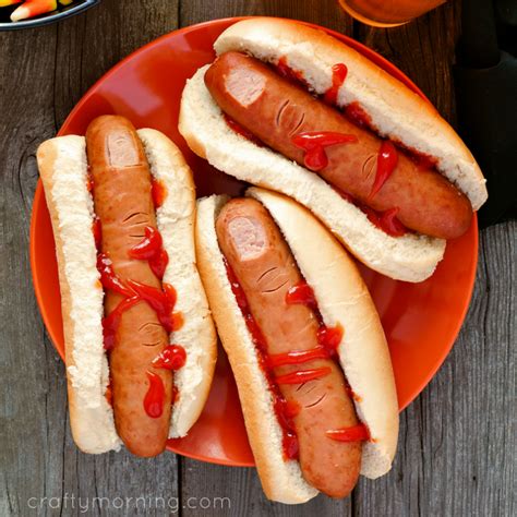 Bloody Hot Dog Fingers Crafty Morning