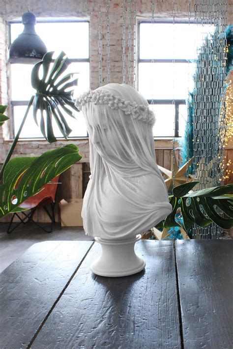 Veiled Lady Bust Sculpture Female Antique Art Statue In Etsy Australia