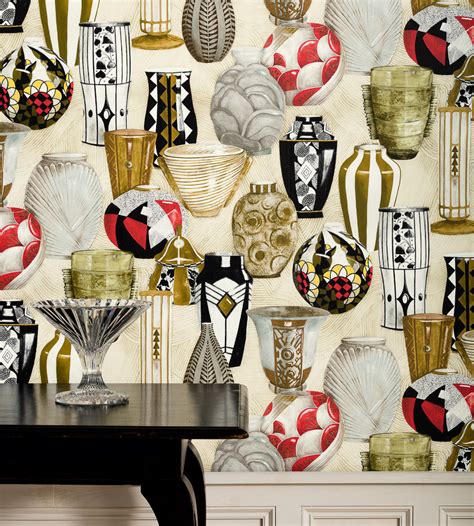 Filled with blossom boughs, the vases represent a valuable collection across several dynasties, and imbue a. Manuel Canovas - Sacha Wallpaper