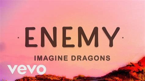 1 Hour 🕐 Imagine Dragons Enemy Lyrics Ft Jid Youtube