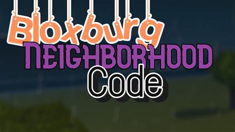 Free Bloxburg Neighborhood Code Youtube