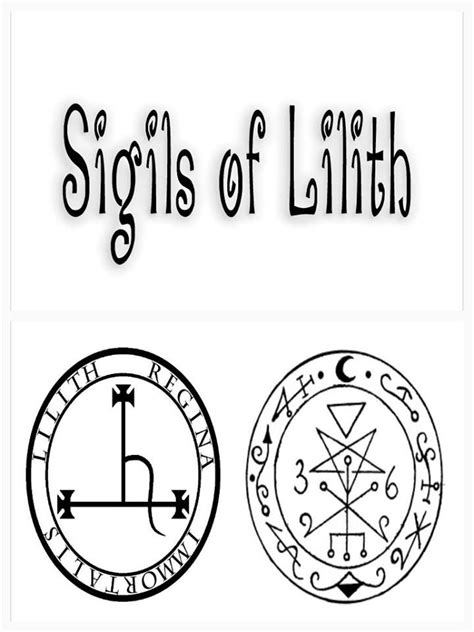 Sigils Of Lilith By Theghostofhorror Símbolo De Lilith Libro De Las