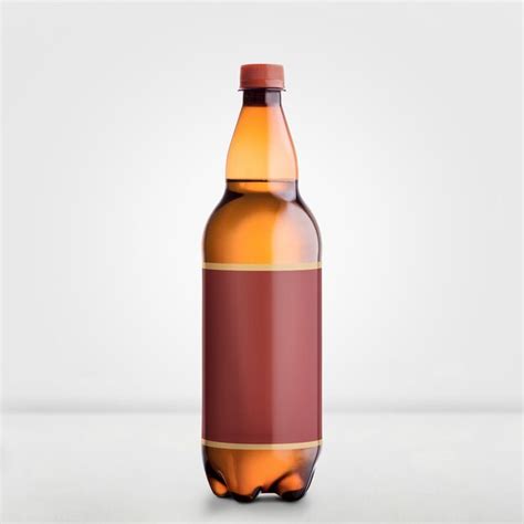 Premium Photo Brown Beer Bottle Mock Up Isolated On White Blank Label