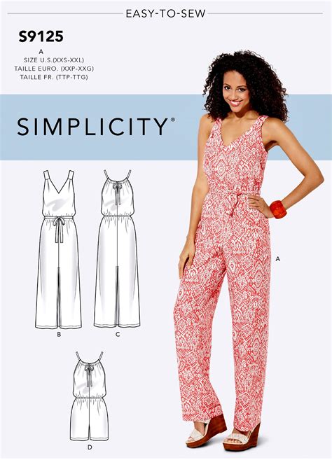 Sewing Pattern Easy Jumpsuit Pattern Easy Adult Romper Etsy