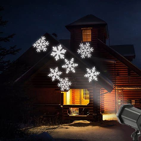 Discover our amazing range and get festive this year. LED Snowflakes Projector Light Moving White Landscape ...
