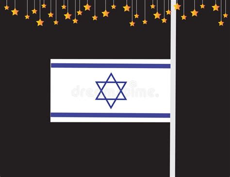 Bandeira Do Memorial Day De Israel Bandeira E Estrelas De Israel