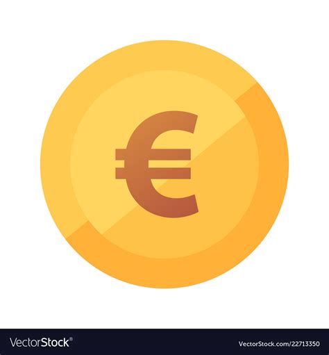 Alternatively, if you've missed out on the ico, you can buy it at an exchange. Flat golden icon with glow of euro coin Royalty Free Vector
