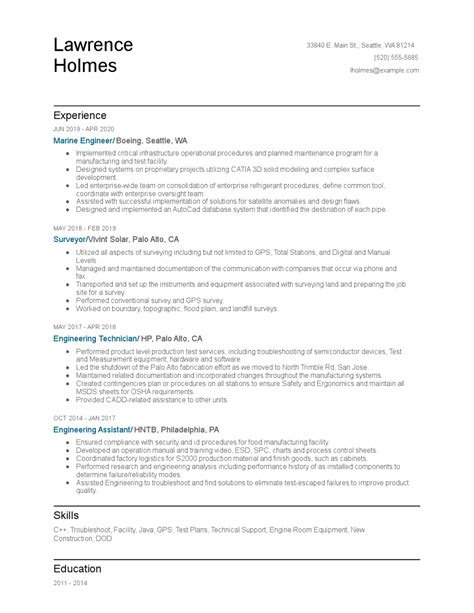View hundreds of marine engineer resume examples to learn the best format, verbs, and fonts to use. What Does A Marine Engineer Do - Zippia