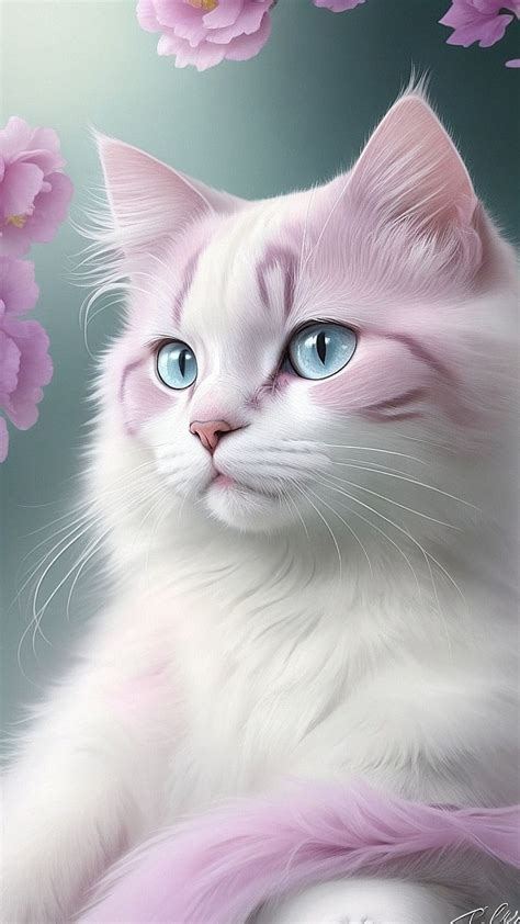 pink cat in attitude anime attitude pink cat girly hd phone wallpaper peakpx