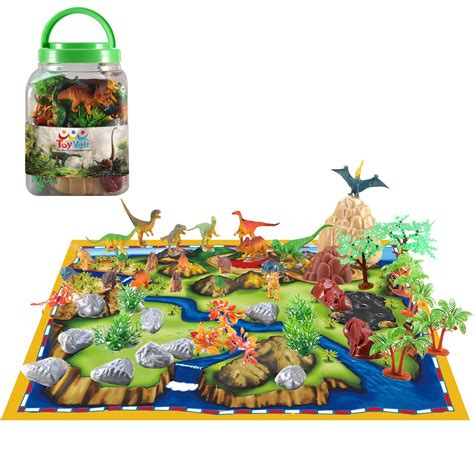 50 Piece Dinosaur Play Set Ultimate Educational Toy Of 20 Realistic