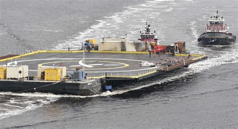 Photos Spacexs Rocket Landing Platform Back In Port Spaceflight Now