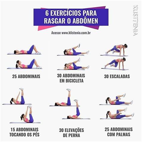 6 Exercícios Para Rasgar O Abdômen Workout Plan Belly Workout Lower Belly Workout