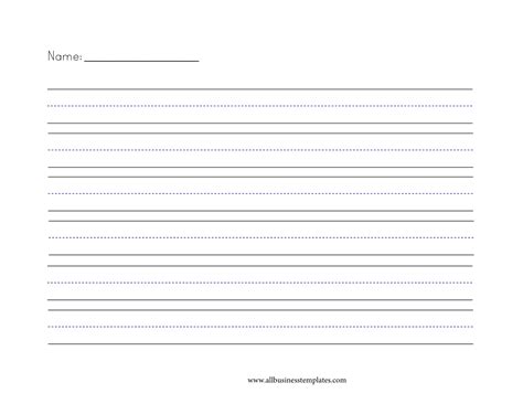 Writing Paper With Large Lines Templates At