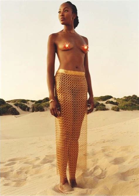 Naomi Campbell Topless For Vogue July The Fappening