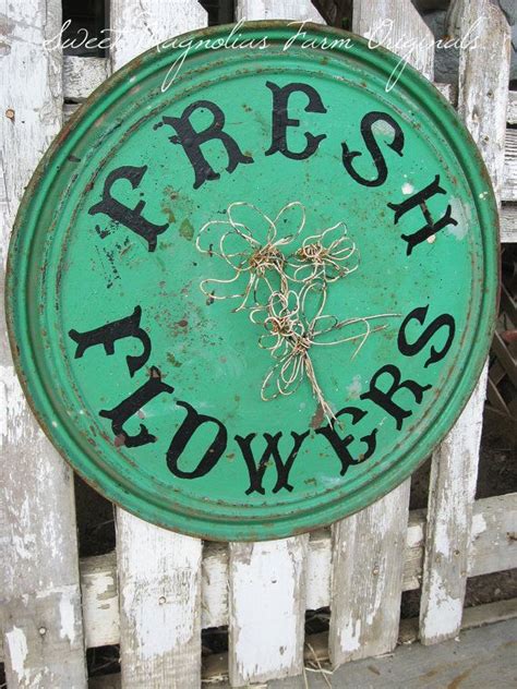 Reserved 4 Margaret Vintage Fresh Flowers Metal Sign Garden Etsy