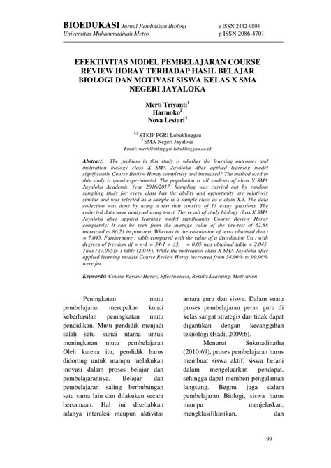 Modul 3 manajemen jurnal ojs. Jurnal Model Pembelajaran Course Review Horay Pdf ...