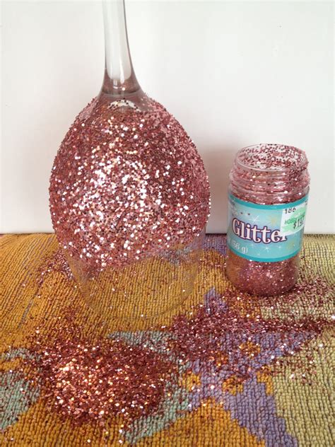 my simple obsessions diy glitter wine glasses
