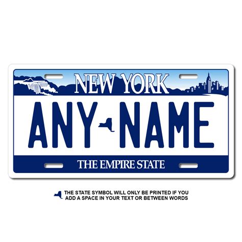 New York Replica State License Plate For Bikes Bicycles Atvs Cart