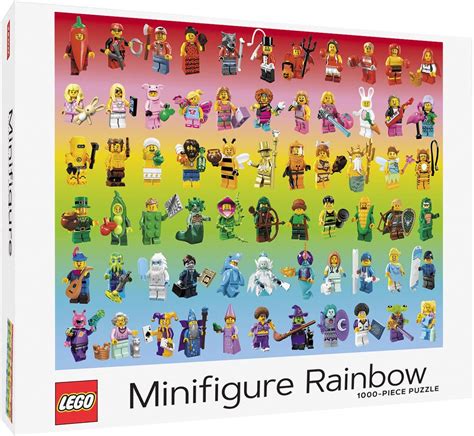 Lego Minifigure Rainbow 1000 Piece Puzzle Building Sets Amazon Canada
