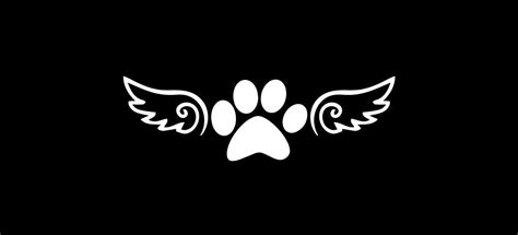 Angel Paw Dog Angel Wings Paws Sticker Vinyl Decal Car Etsy