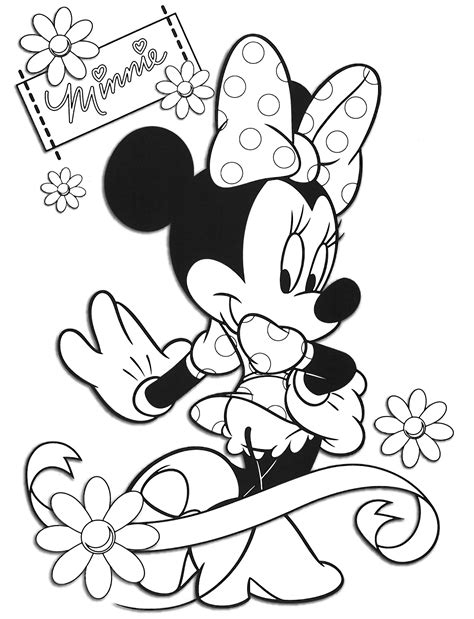 Coloring Pages Disney Minnie Mouse Coloring Pages For Adults