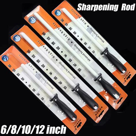 1pcs 6 8 10 12 knife sharpener sharpening ceramic rod with abs handle honing knife sharpener