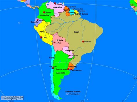 South America Map With Capitals Quizlet
