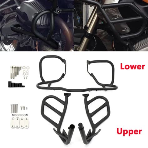 BLACK CRASH BARS Highway Engine Guard Protector Set For BMW R1200GS