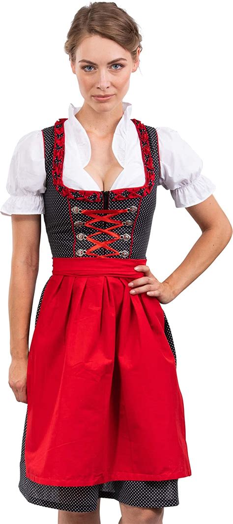 Schöneberger Trachten Couture Bavarian Dirndl Dress 3pcs Set
