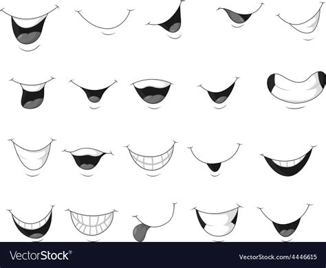 Set Of Smiling Mouth Royalty Free Vector Image