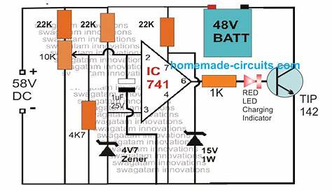 3 Easy 48V Battery Charger Circuits Explained