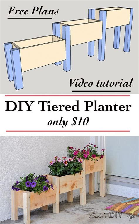DIY Tiered Planter Box Plans With Video Tutorial Make It For Only 10