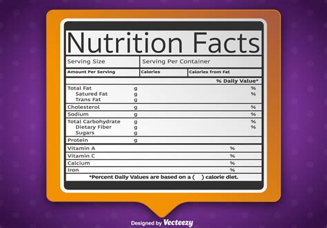 Vector Nutrition Facts Label 152577 Vector Art At Vecteezy