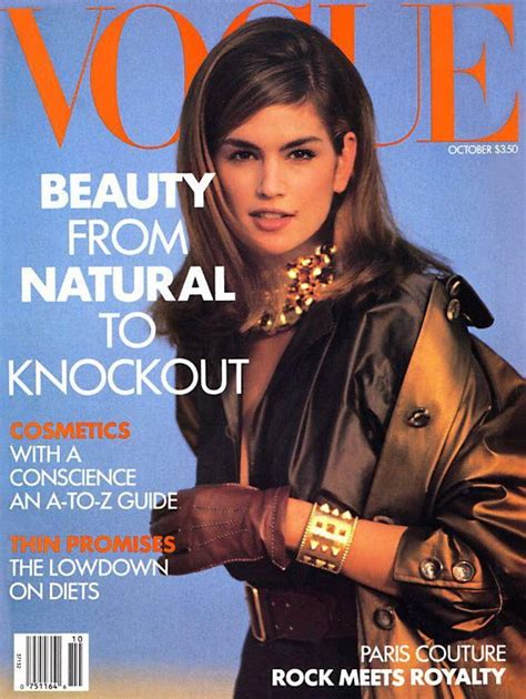 Covers Of Vogue Usa With Cindy Crawford 000 1990 Magazines The Fmd