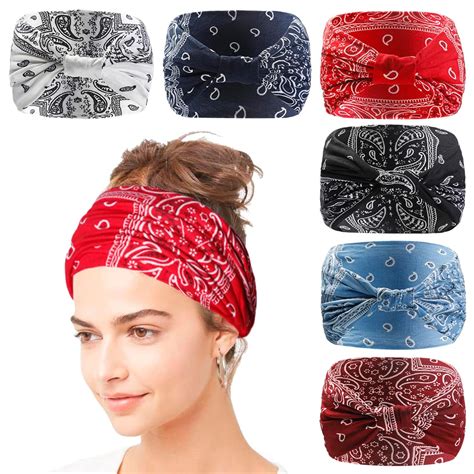 Artilady Wide Bandana Headbands For Women Boho Bandeau