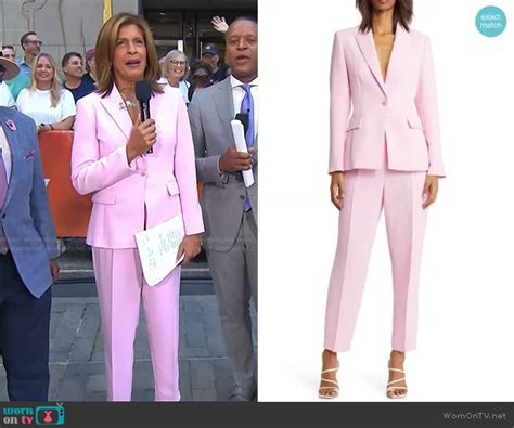 wornontv hoda s pink pant suit on today hoda kotb clothes and wardrobe from tv