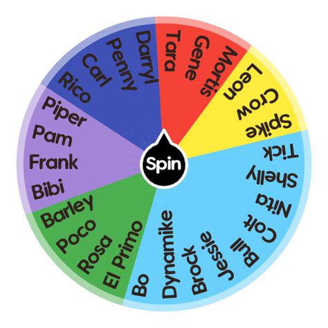 Spin to randomly choose from these options: Brawl Stars 27 brawlers | Spin The Wheel App