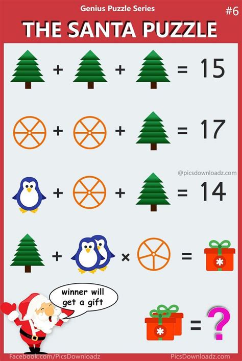 The Santa Puzzle Find The Value Of Ts Math Puzzle With Solution