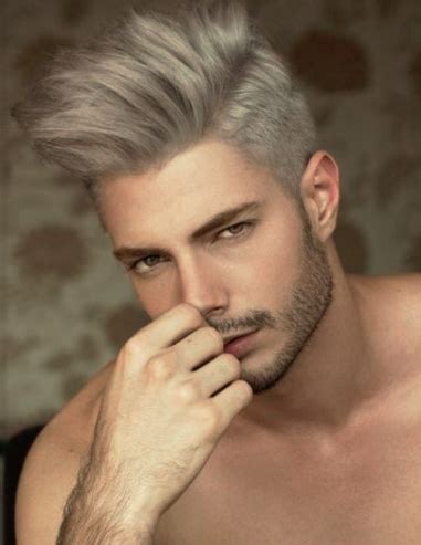 Opt for the styling products with a matte finish, which doesn't reveal a yellow tone. Pin by Jio Marco Araullo on Hair | White hair men, Grey ...