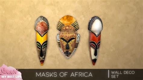 NEW CC RELEASE MASKS OF AFRICA WALL DECO SET SIMMIN MY BEST LIFE
