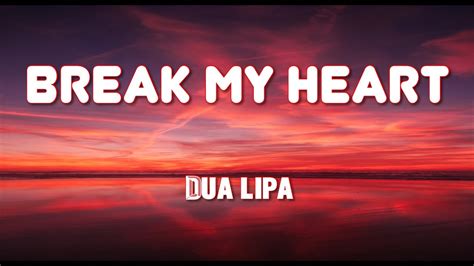 Dua Lipa Break My Heart Epicsamu Remix Lyric Video Youtube