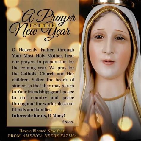 Prayer For The New Year Blessed Virgin Mary Pray For Us Catholic