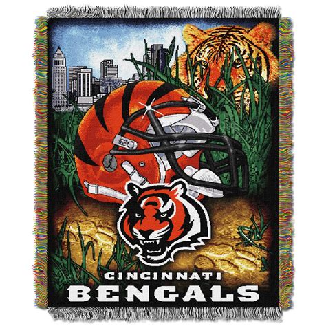 Cincinnati Bengals Nfl Home Field Advantage Woven Tapestry Throw