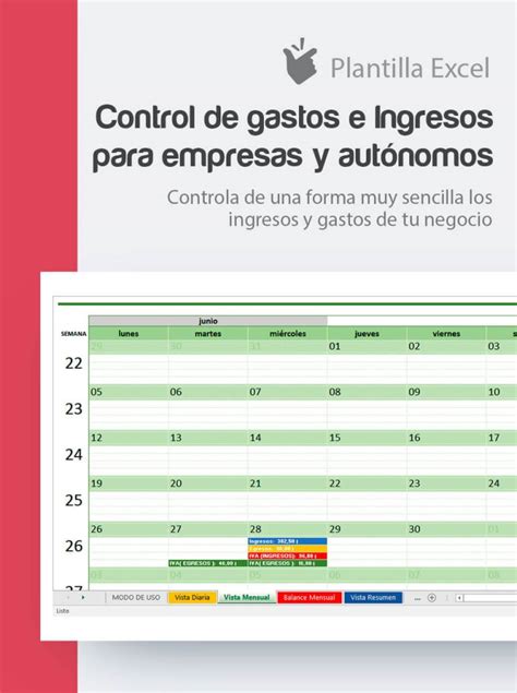 Plantilla De Control De Gastos E Ingresos Para Empresas Y Aut Nomos