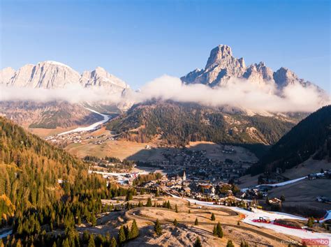 Matteo Colombo Travel Photography Aerial View Over Corvara Town Val