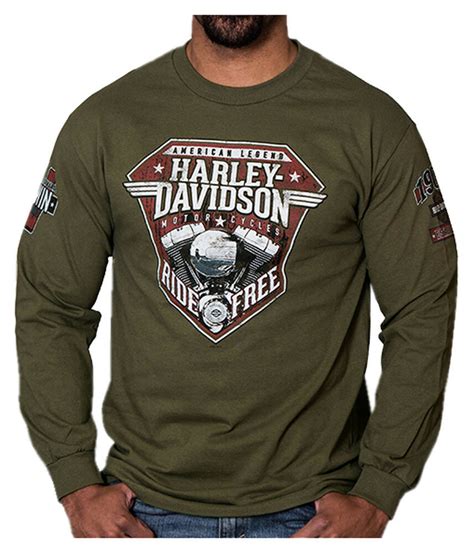 A staple for biker's from the 1970's onwards, the harley davidson tee has become a must own streetwear staple. Harley-Davidson Men's Distressed Uprising Long Sleeve ...