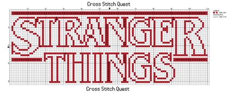 Free Stranger Things Cross Stitch Pattern Logo Cross Stitch Quest